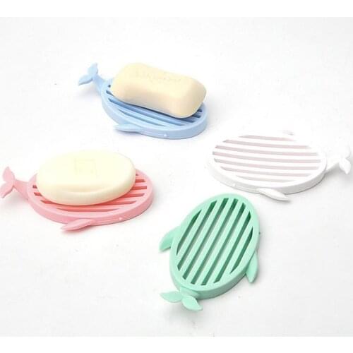 1 Pc Bathroom Whale Type Drain Soap Box Simple Soap Holder Whale Type Drain Soap Box Bathroom Storage Accessories