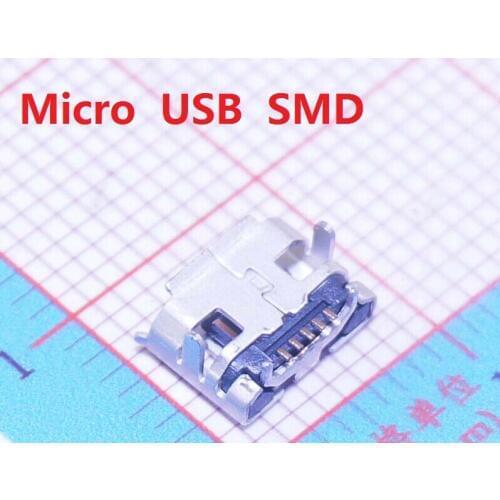 10pcs micro USB female Connector Soldering SMD PCB Connector