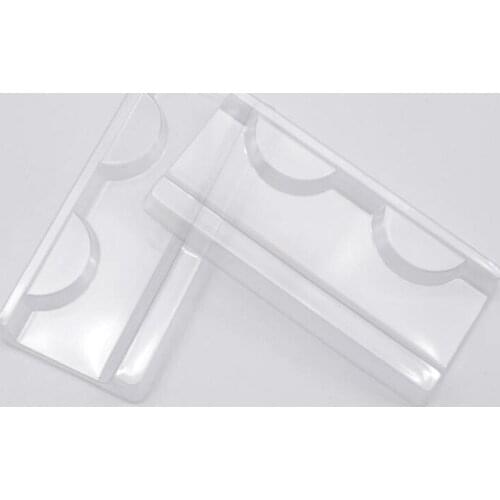 100/pack wholesale plastic clear lash tray mink lashes holder eyelash trays for eyelash packaging box package case bulk vendors