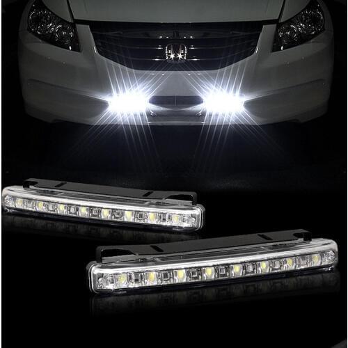 2x 8 LED 12V Daytime Running Lights Euro Driving Fog Lamp DRL For BMW M3 M4