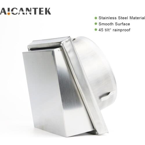 4/5/6 Inch 304 Stainless Steel Wall Hood Air Vent Grille Diffuser Duct Ventilation Cover Extractor Outlet Louvres 100/125/150mm