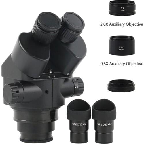 3.5X 7X 45X 90X Continuous Zoom Binocular Head Soldering Stereo Microscope Inspection Tool For Phone Motherboard Repair