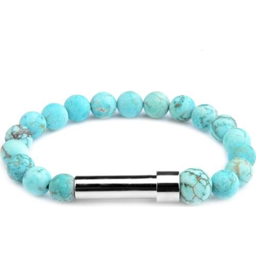 Classic Nature Stone Beads Bracelets&Bangles For Men Threaded Clasp Adjustable Length Charm Yoga Power Male Fashion Jewelry