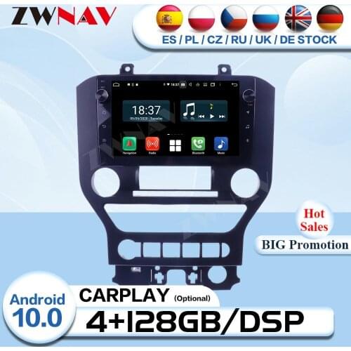 Carplay 2 Din Android For Ford Mustang 2015 2016 2017 2018 2019 2020 Car Radio Receiver Audio Stereo GPS Video Player Head Unit