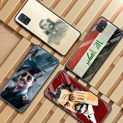 Phone Casee For Samsung A70 A50 A40 A30 A20 A10 Glass Bumper Soft Fundas Silicone Super Saddam Hussein Iraq Smart