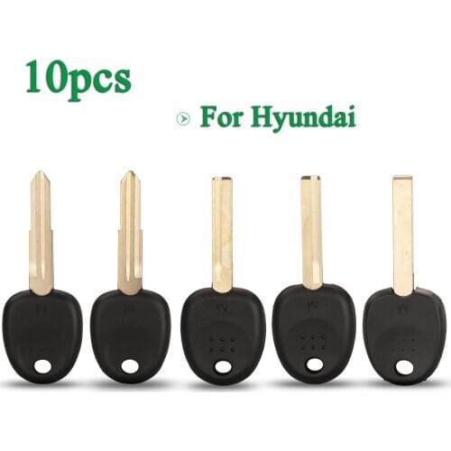 Bilchave 10pcs For Hyundai Accent Sonata NF Elantra Accent Coupe Getz H-1 Lavita TiburonTucson Verna Transponder Car Key Shell