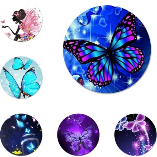 58mm Colorful Butterfly Icons Pins Badge Decoration Brooches Metal Badges For Backpack Decoration