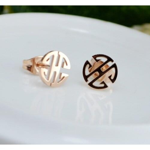 YUN RUO Round Happiness Earring Fashion Woman Fine Jewelry Titanium Steel Rose Gold Color Birthday Gift Free Shipping Not Fade