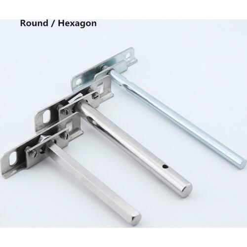 Round Hexagon rod 3"4"5" Embedded Hidden Bracket Metal Catch Support Bench Table Folding Shelf Home Board Folding Shelf Support