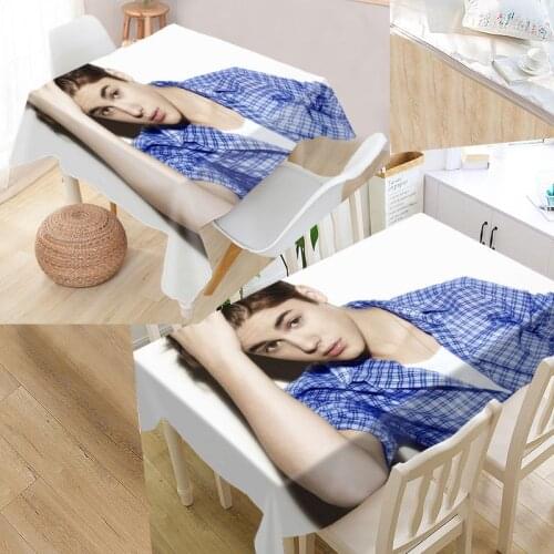 Best Justin Bieber Custom Table Cloth Rectangular Oxford Print Waterproof Oilproof Square Table Cover Wedding Tablecloth P