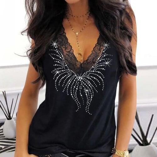 Womens Summer Solid Sequins Lace Vest Tank Tops Woman Lady Sleeveless Cami Slim Fit Tank Top Female Solid Color Streetwear D30