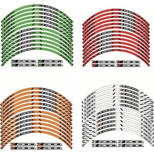 Motorcycle Wheel Decals Stickers Set Rim Stripes Laminated For Kawasaki Z800