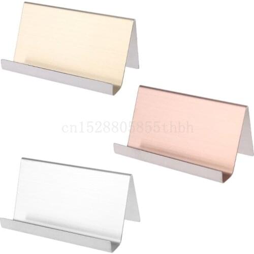 Stainless Steel Business Name Card Holder Display Stand Rack Desktop Organizer