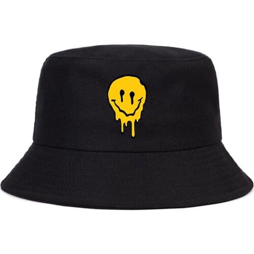 2021 funny smile Summer hat Women Men spoof Panama Bucket hat Cap The Design Flat Visor Hip hop Fisherman Hat