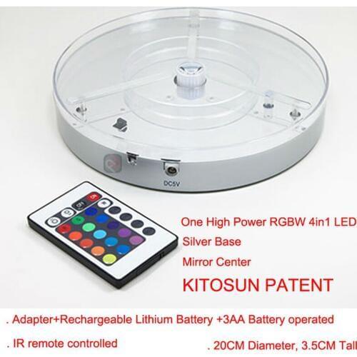 Rechargeable Lithium Battery Operated 8inch LED Candelabra Centerpiece Under Vase Base Light For Party Glass Hookah Decoration