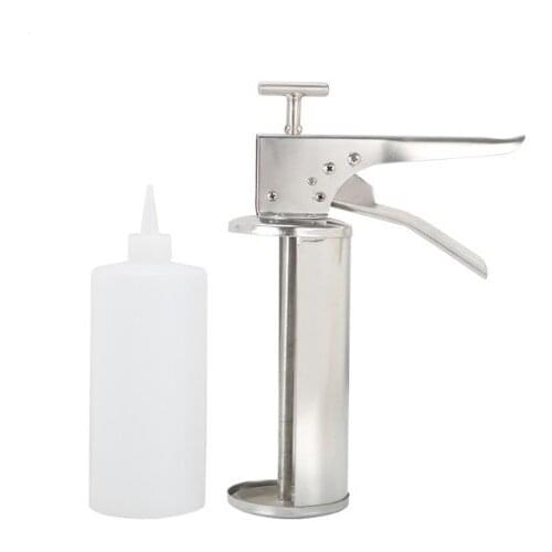Stainless steel sauce gun / Hamburg sauce gun / Salad dressing gun/filler with bottle