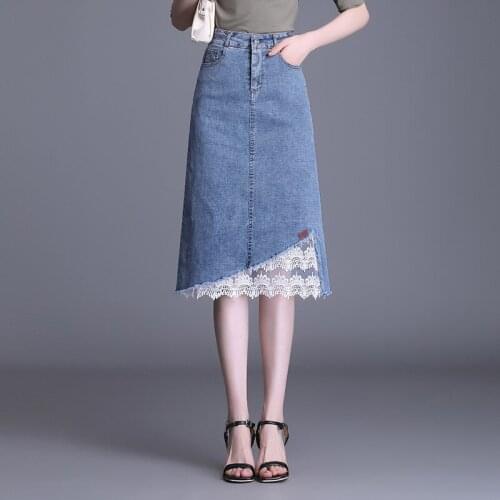 ROADMANY Denim Skirts For Women