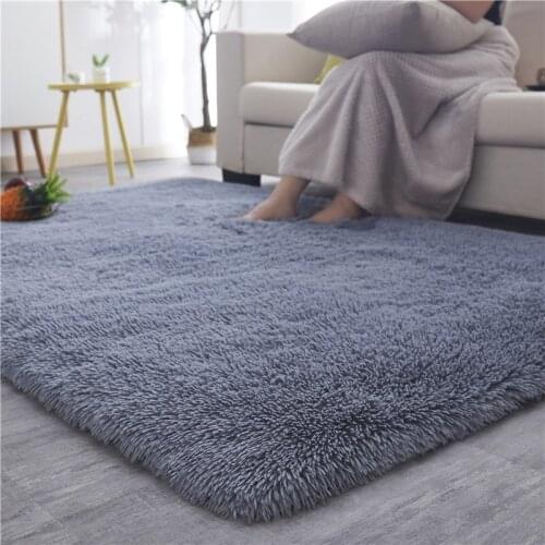 Silky Fluffy Carpet Modern Home Decor Long Plush Shaggy Rug Childrens Play Mats Sofa Living Bedroom Bedside Mat Balcony Carpets