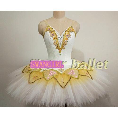 Sleep beauty pancake tutu kids white swan lake ballet tutu cosutmes performance tutuSB0007