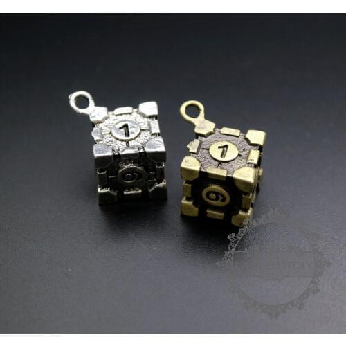 15x15mm antiqued silver,bronze vintage style devils bone dice heavy cube DIY pendant charm supplies 1810484