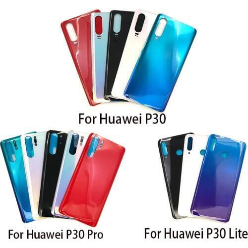 For Huawei P30 Pro Back Battery Glass Cover For Huawei P30 Lite / Nova 4E Replcement Rear Housing Chassis Door For Huawei P30