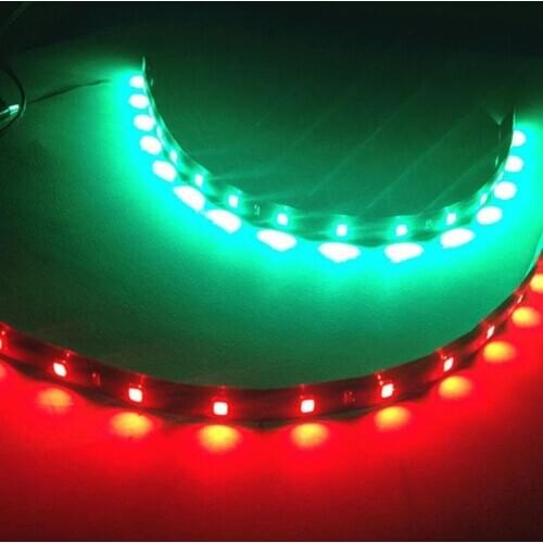2Pcs Red Green LED High brightness 3528 15 SMD LEDs light strip for navigation Waterproof Car Marine Boat Signal Lamp Supplies