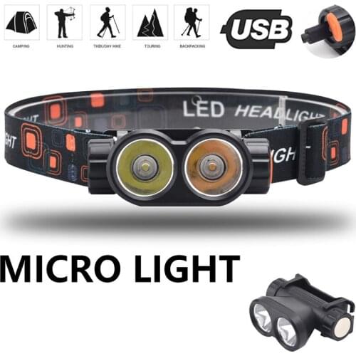 XPG LED Headlamp USB Charging Headlight Portable Lantern with Magnet Front Flashlight Torch for Outdoor Camping