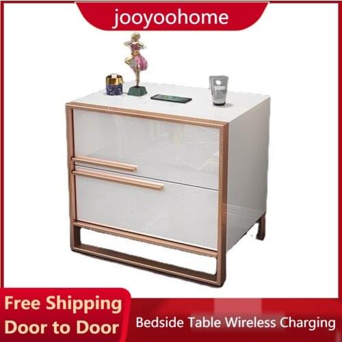 Smart Bedside Table Wireless Charging Creative Light Luxury Multifunctional Infrared Light Bluetooth Speaker Night Stand Bedroom