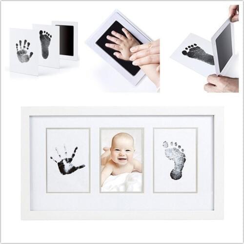 Baby Care Non-Toxic Baby Handprint Footprint Imprint Kit Baby Souvenirs Casting Newborn Footprint Ink Pad Infant Clay Toy Gifts