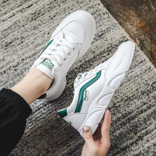 Womens sports shoes fashion breathable vulcanized shoes womens platform shoes casual shoes white