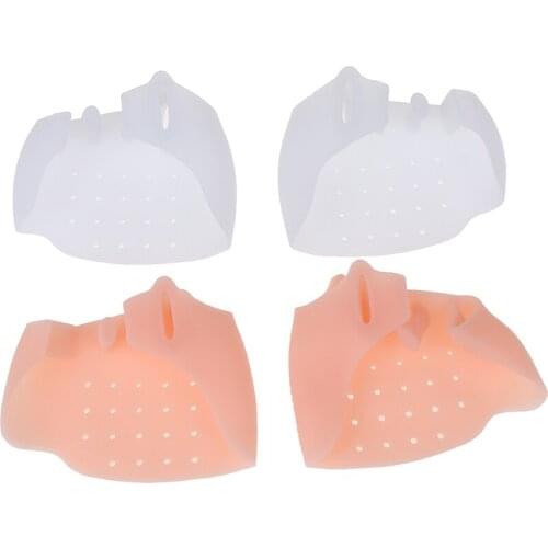 1Pair 5-holes Foot Toe Braces Silicone Comfortable Toe Braces for Foot Care Hallux Valgus Straightener Orthodontic
