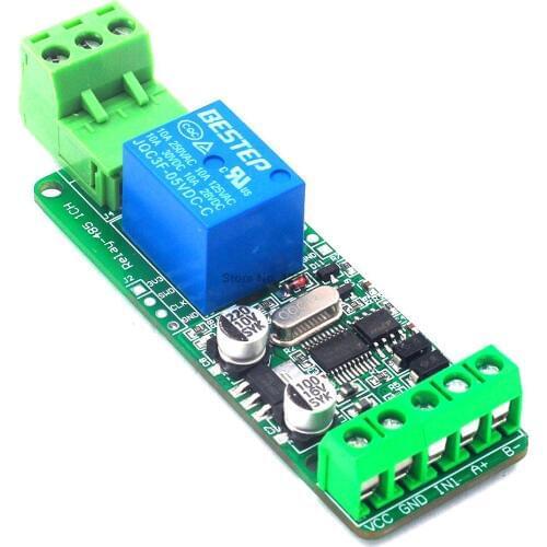 1PCS Modbus-Rtu 1 Channel 5V Relay Module Switch Input / Output RS485 / TTL Communication