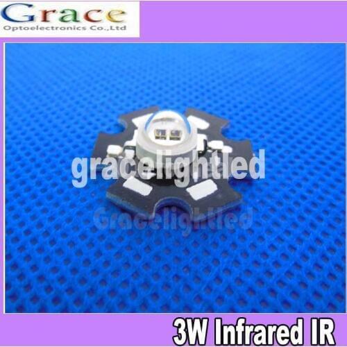 10pcs 3w 940nm infrared IR LED for night vision camera with 20mm Star PCB