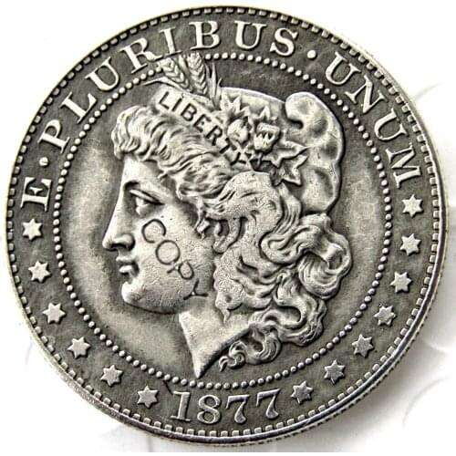 1877 Morgan half dollar SILVER PLATED copy coins