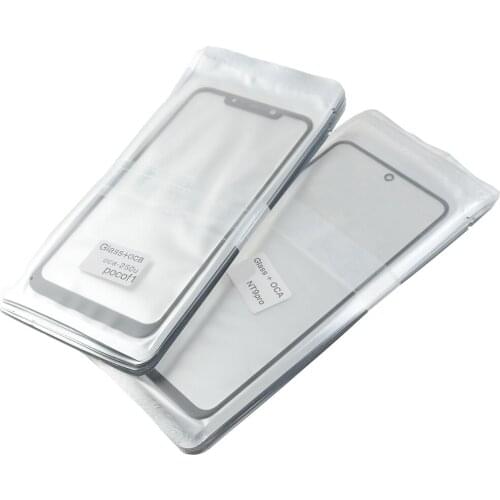 5PCS For Xiaomi 10 lite 9T Redmi Note 9 Note 8 7 K30 K20 Pro Front Touch Screen Lens Glass Cover with OCA Glue Replacement