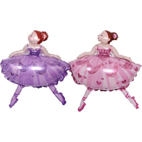 99*77cm Ballet Girl Aluminum Film Balloon Baby Birthday Princess Party Wedding Room Decoration Balloon