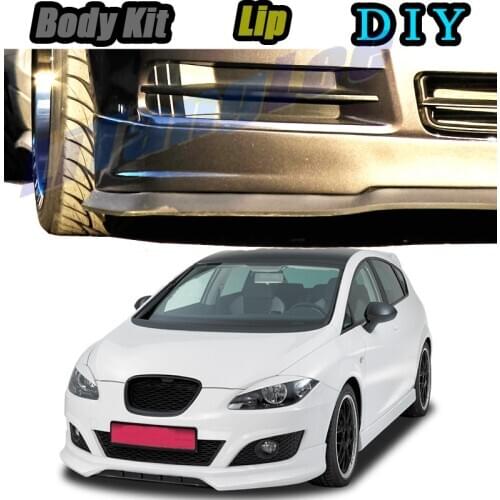 Car Bumper Lip Front Spoiler Skirt Deflector For SEAT Toledo 1L 1M 5P KG Tune Car Modified Body Kit VIP Hella Flush Lips