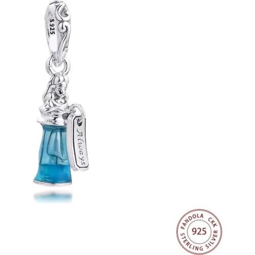 Drink Me Dangle Charms Original 925 Sterling Silver Women Beads for Jewelry Making Fits Pandora Bracelet Kralen 2021 Spring New