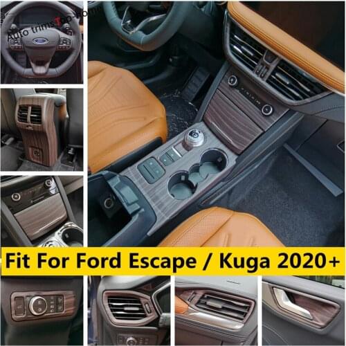 For Ford Escape / Kuga 2020 2021 Central Storage Box Panel Air AC Outlet Vent Gear Shift Handle Bowl Gear Cover Trim Accessories