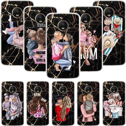 Mom Baby Love Girl Phone Case For Motorola Moto G9 G8 G7 G6 G5 E6 E5 E4 Plus Play Power One Action Macro Coque Cover Capa