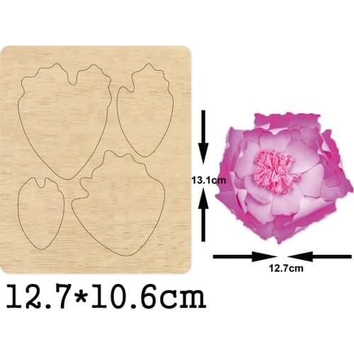 3D Flower Cutting Wood Dies 2020 New Fake Flower Making Craft Wooden Die Suitable for Common Die Cutting Machines on the Market