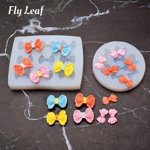 2021 HOT Selling Two multi-linked Bowknot Silicone Molds Fondant Baking DIY Chocolate Cake Decoration Molds Wholesale In Stock