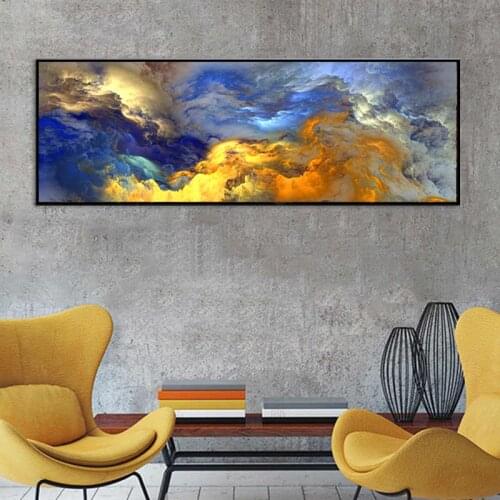Colorful Clouds Large Abstract Poster Canvas Art Landscape Oil Painting Wall Pictures For Living Room Modern no frame