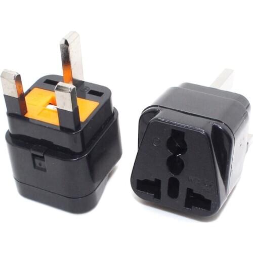 Malaysia Singapore Travel Adapter (Type G), Convert Universal AU/EU/UK To UK HongKong Power Plug With 13A Fuse And Safety Shutte