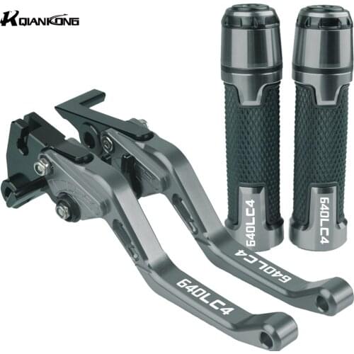 Motorcycle Adjustable FOR 640LC4 640 LC4 2003-2006 NC aluminum Short Brake Clutch Lever handlebar handle Bar Suitable 2005 2004