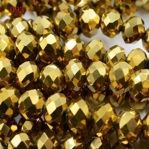 Top Quality Sale 4MM 140 piece/lot Loose Spacer Faceted Glass Stand Beads for DIY Jewelry Making