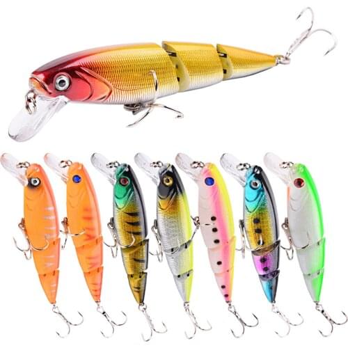 1PCS Jointed Fishing Lure 10.5CM/15G Minnow Plastic Artificial Fishing Wobbler Swimbait Lures Bait 3 Section Tools Fish Tackle