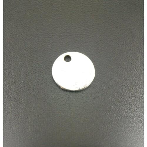 10 Pcs Silver Color Metal Blank Stamping Tags Pendants Round Bracelet Necklace Jewelry Making Handmade DIY 16mm A809