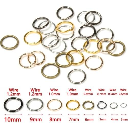 200pcs/lot 3-12mm Jump Rings Gold Silver Split Rings Connectors For Diy Jewelry Finding Making Accessories Wholesale Supplies