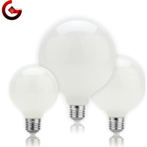 Edison LED Light Bulb E27 5W G80 G95 G125 Milky Glass Bulb 220V-240V Globe Ball Bulb Cold/Warm White Lampada LED Lamp